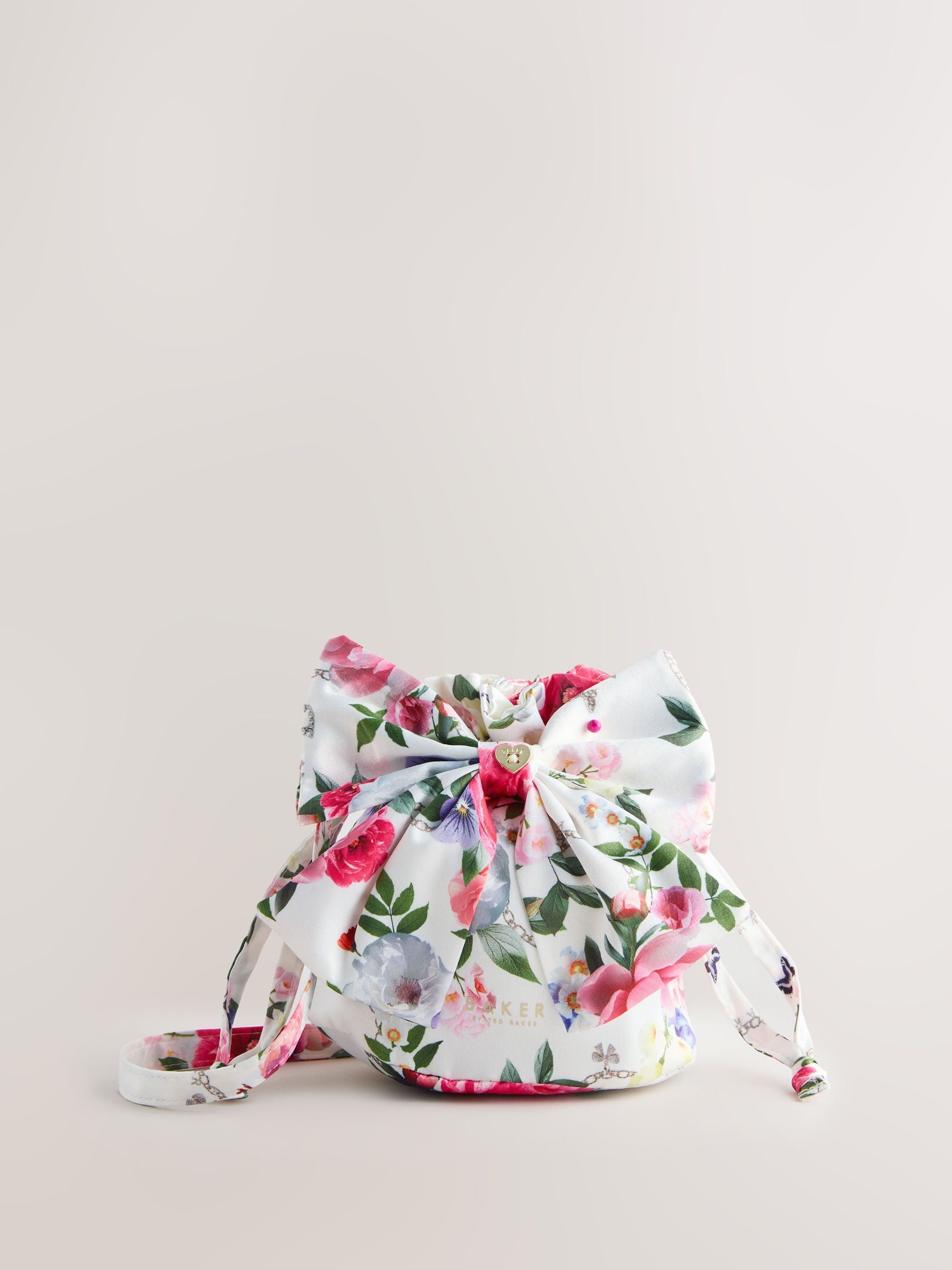 Ted Baker children's floral satin bow pouch bag - British product