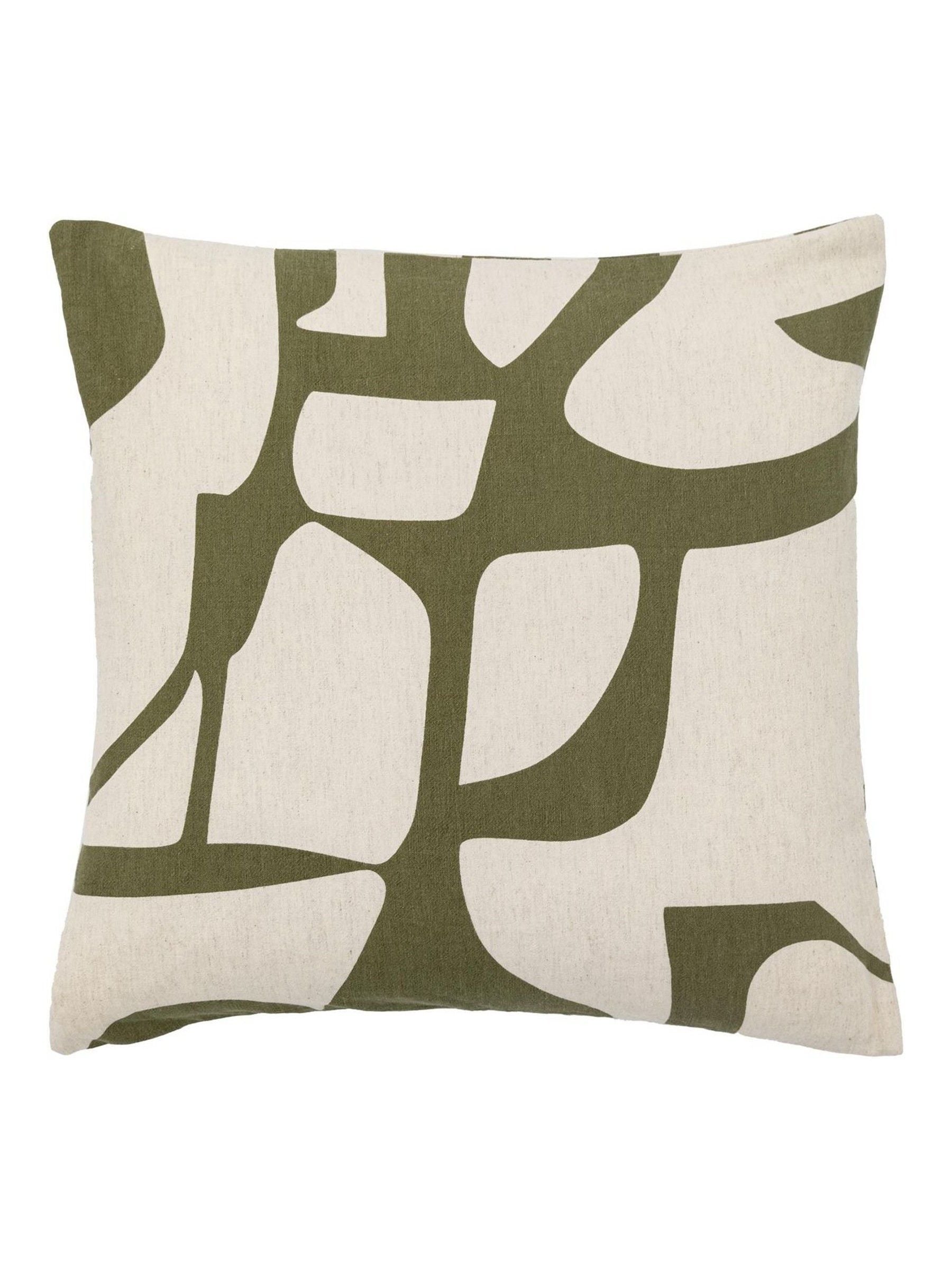 Gallery Home green Nara graphic cushion 45cm (British brand)