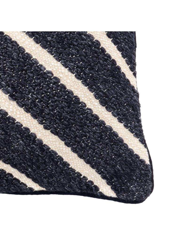 Gallery Home Blue Freya Stripe Woven Cushion 45x45cm - British product