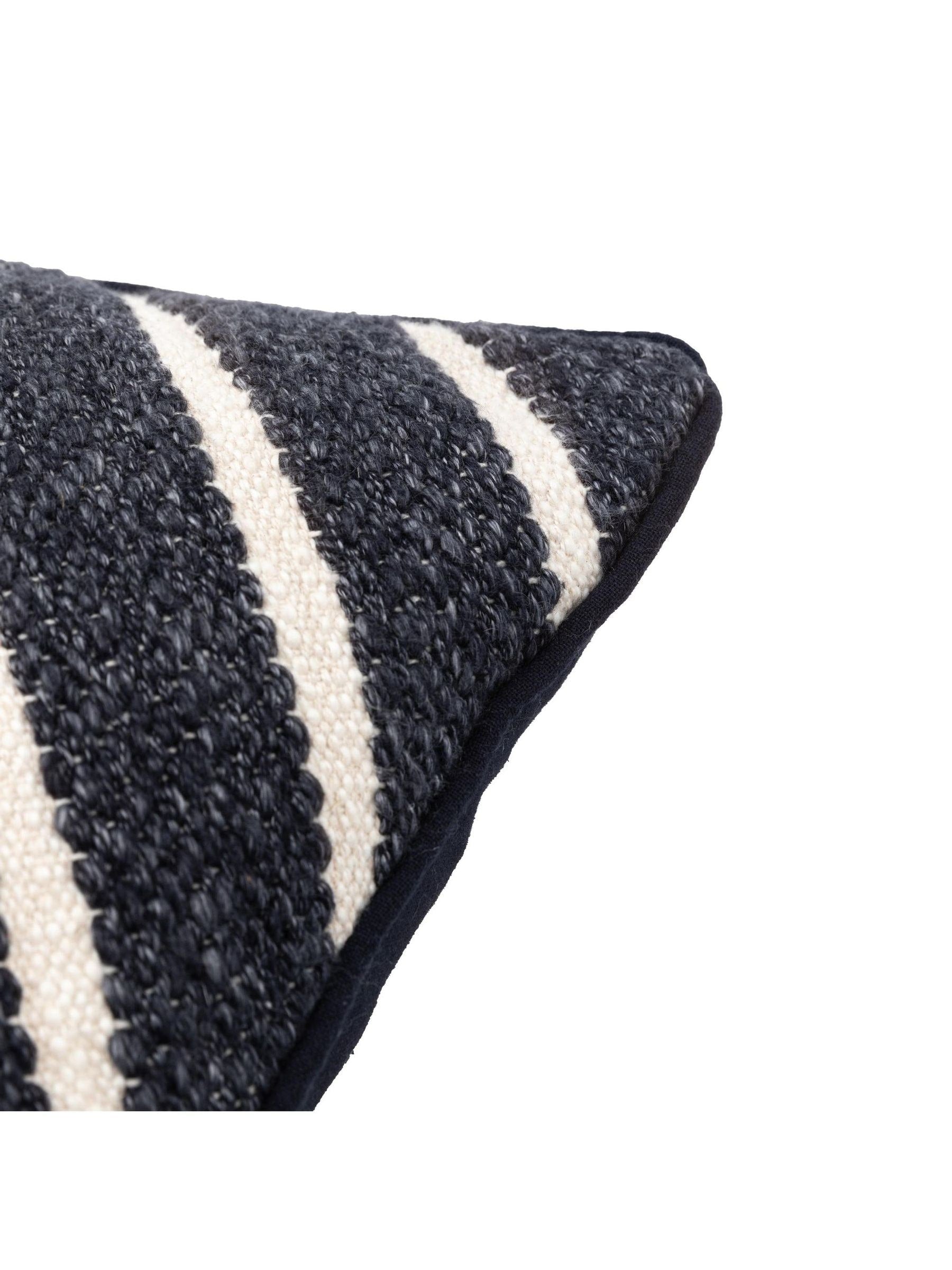 Gallery Home Blue Freya Stripe Woven Cushion 45x45cm - British product