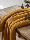 Gallery Home blue knit throw 130cm, UK version