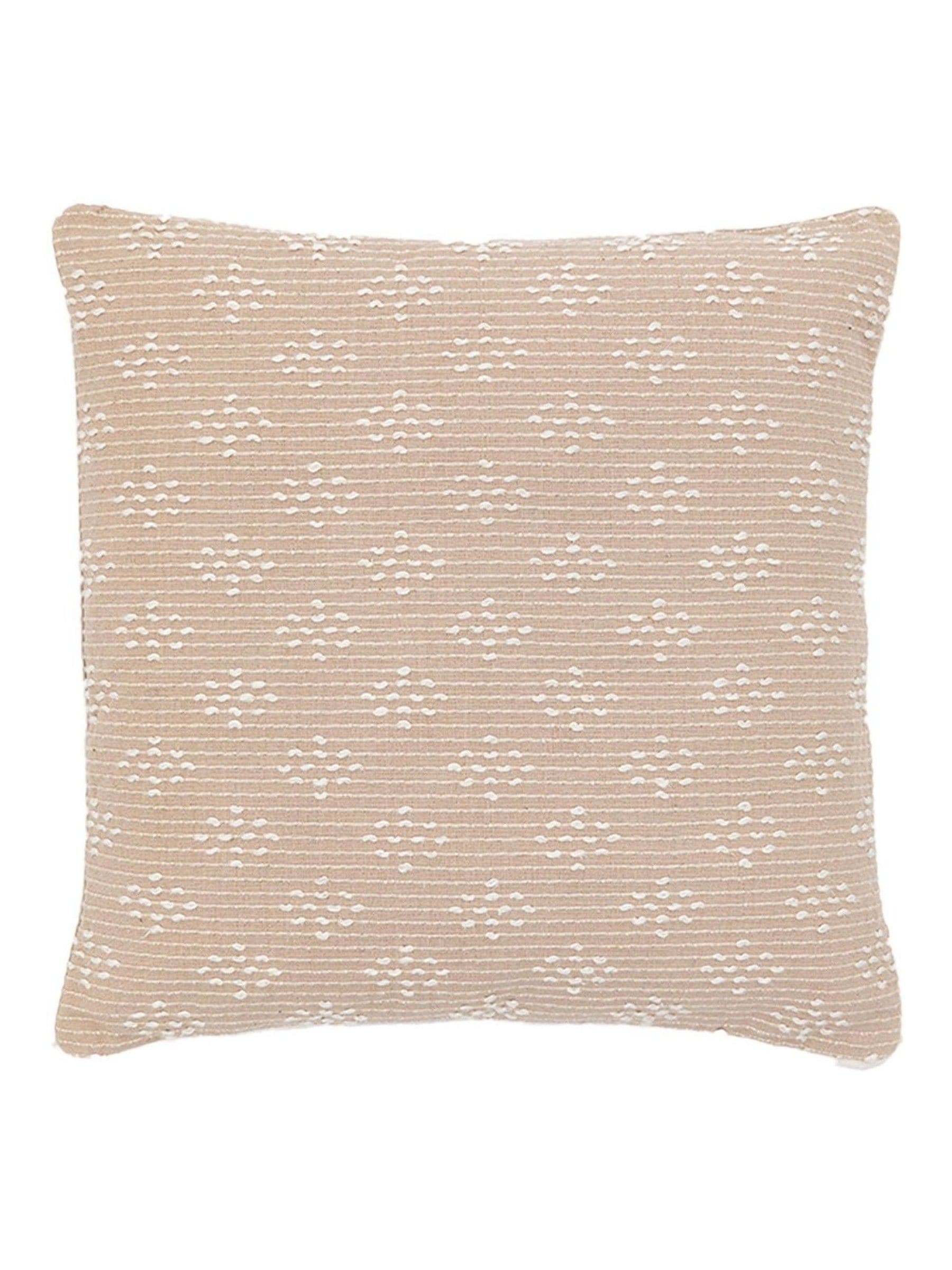 Gallery Home taupe woven cushion 45cm - British product