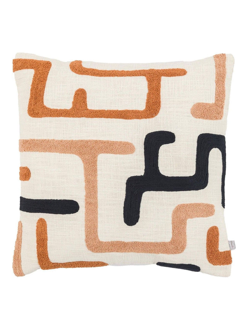 Gallery Home Orange Lior Embroidered Nutmeg cushion, UK version