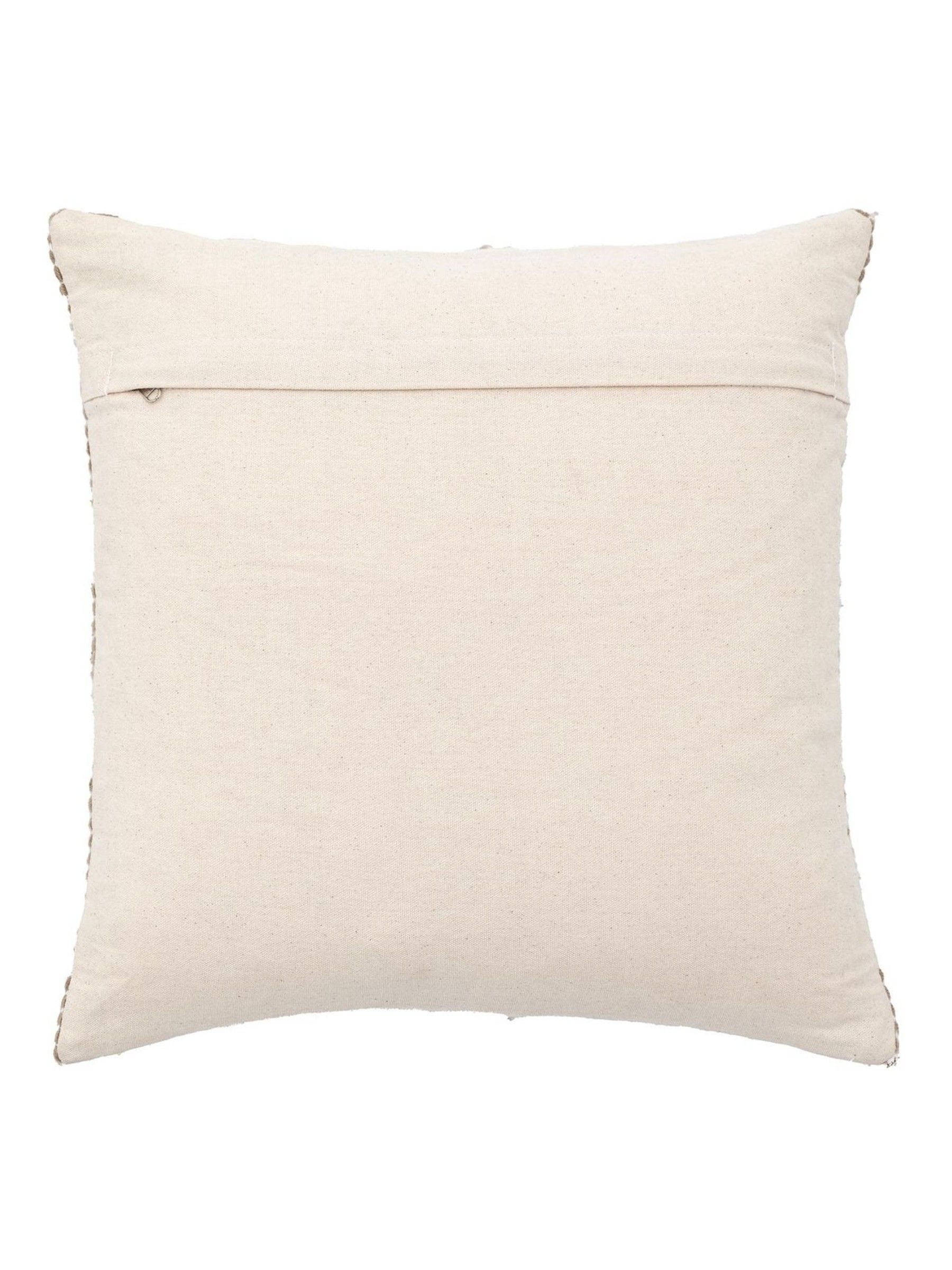 Gallery Home taupe Marden check woven cushion 45x45cm, UK version