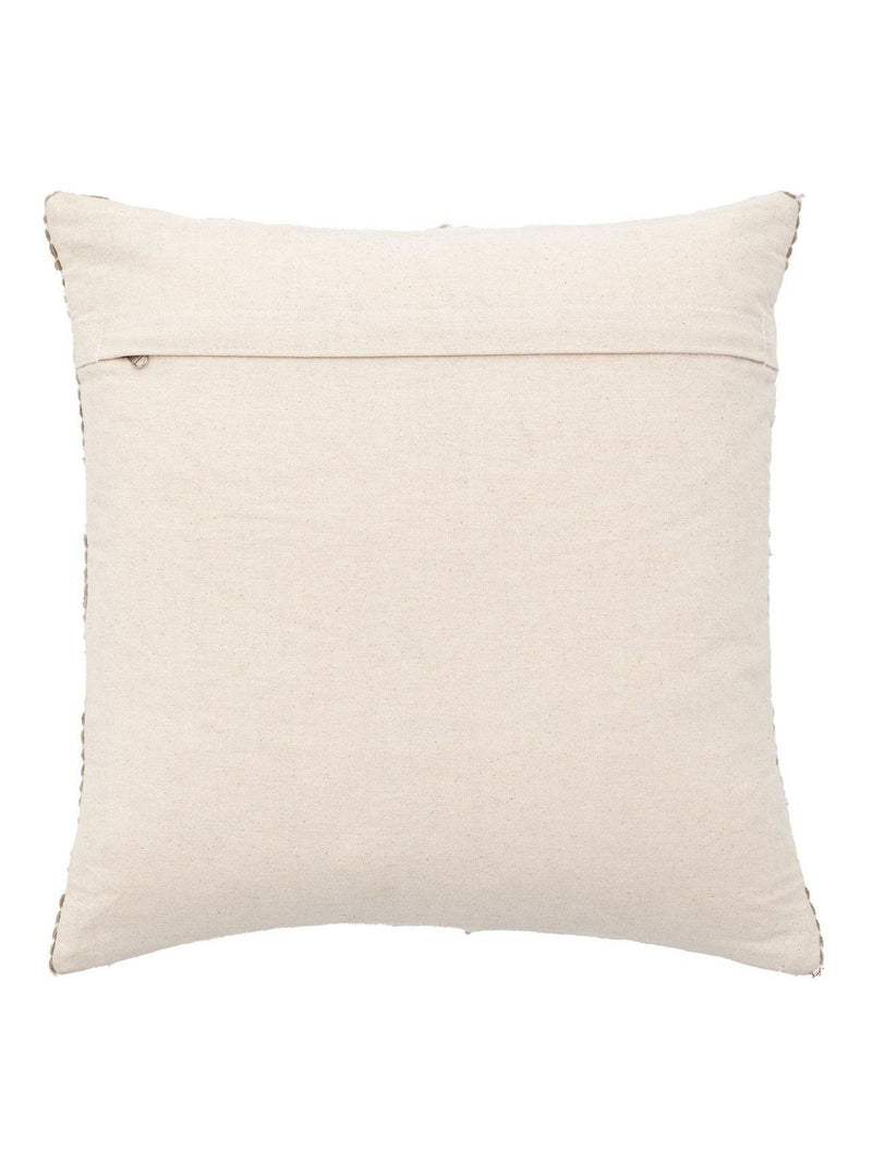Gallery Home taupe Marden check woven cushion 45x45cm, UK version