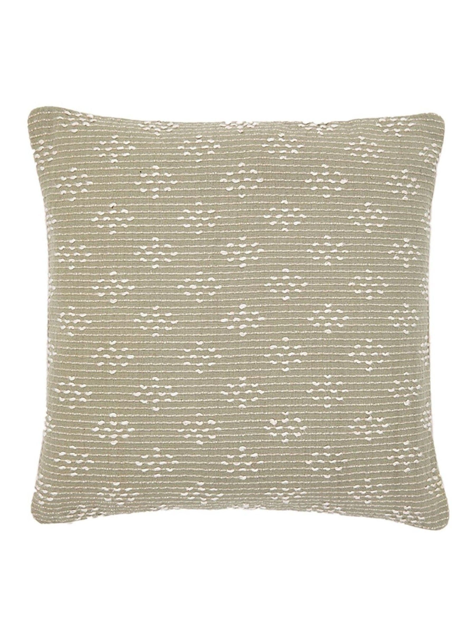 Gallery Home green Tavira woven cushion 45cm - British product