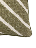 Gallery Home green Freya stripe woven cushion 45cm, UK version
