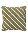 Gallery Home green Freya stripe woven cushion 45cm, UK version