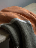 Gallery Home taupe Eira woven throw crosshatch pattern - British product