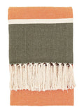 Gallery Home taupe Eira woven throw crosshatch pattern - British product