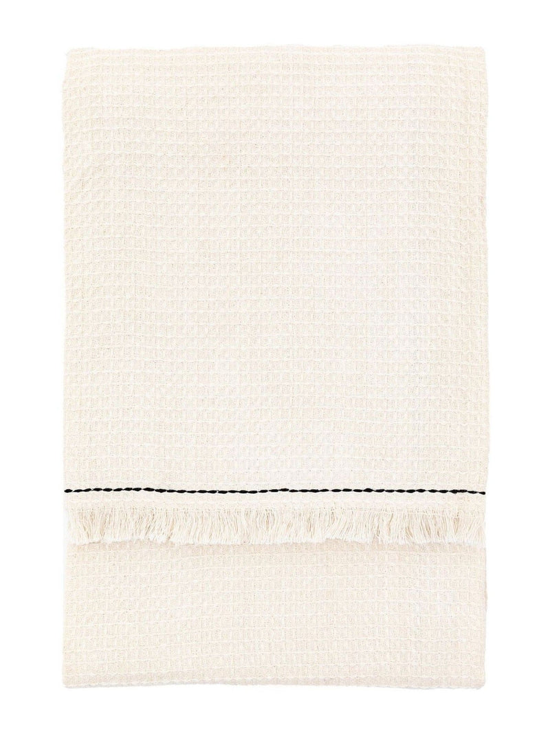 Gallery Home Cream Mira Border Waffle Throw, UK version