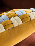 MADE.COM Ochre Morven Lattice Jersey Cushion