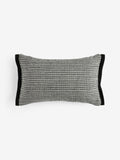 MADE.COM Black Cady Woven Textured Cushion