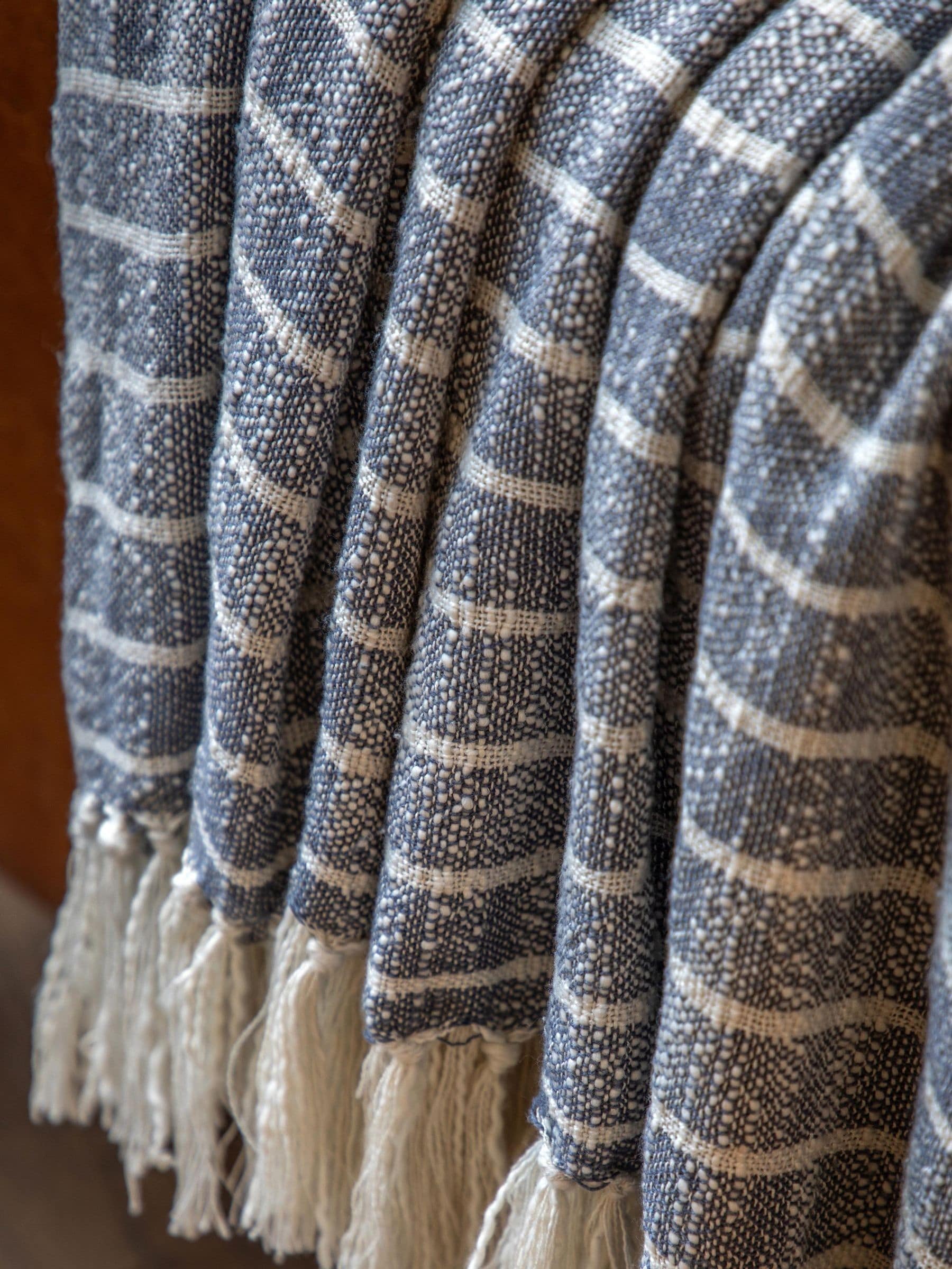 Gallery Home blue stripe throw 130x170cm, imported from the UK