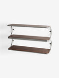 MADE.COM Chrome and Dark Wood Effect Piper Wall Shelf