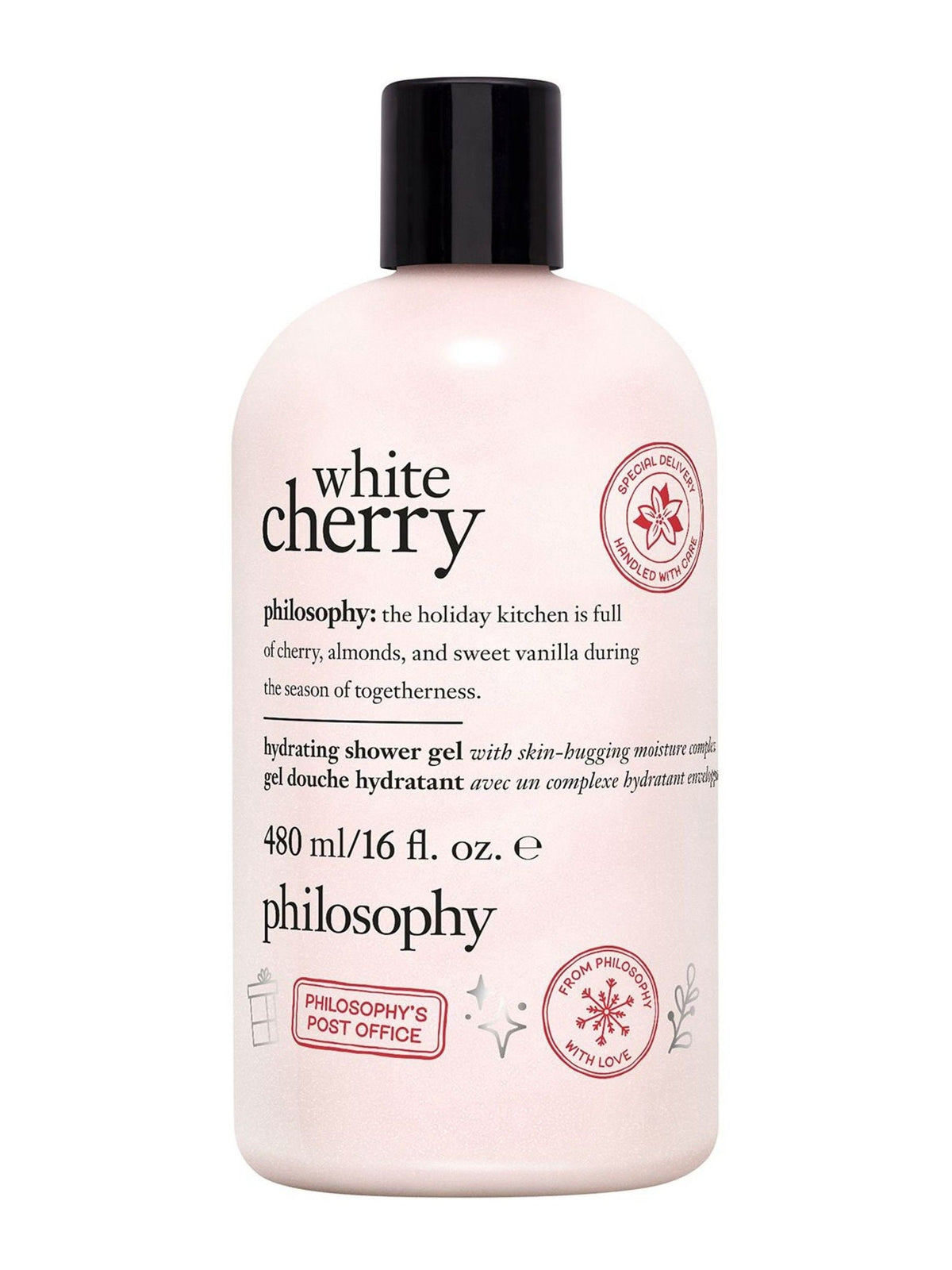 Hydrating Shower Gel, Bubble Bath, and Shampoo with Cherry Almond Vanilla Scent 473g