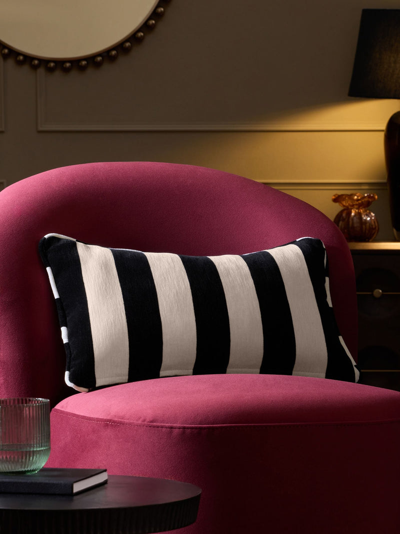 Chenille Stripe Cushion Sage Green 50 x 50cm