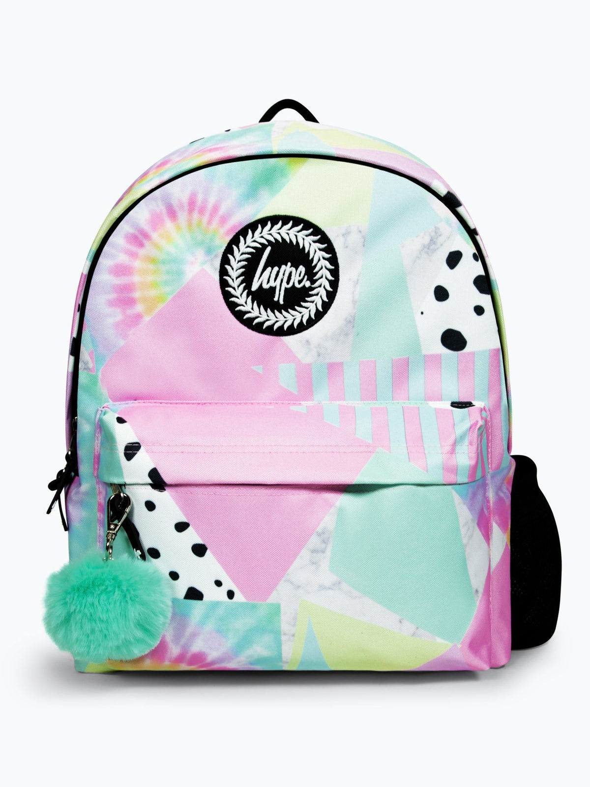 Hype pink pastel collage backpack 42cm, UK version