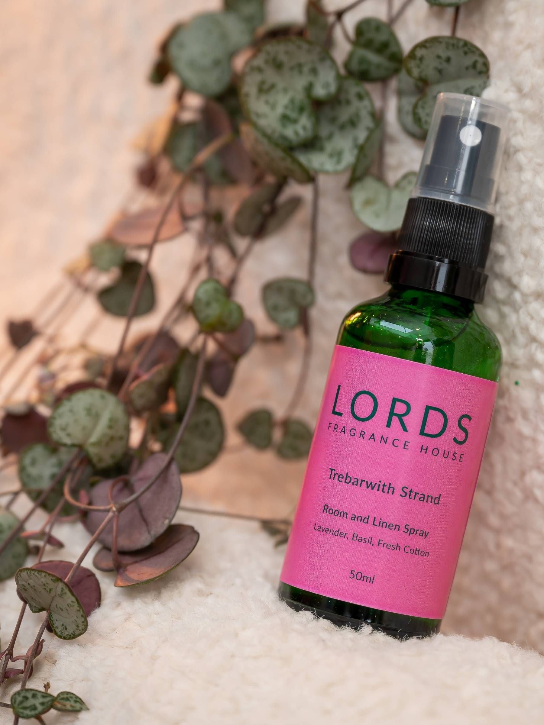 Lords Fragrance House Trebarwith Strand room linen spray 50ml, UK version
