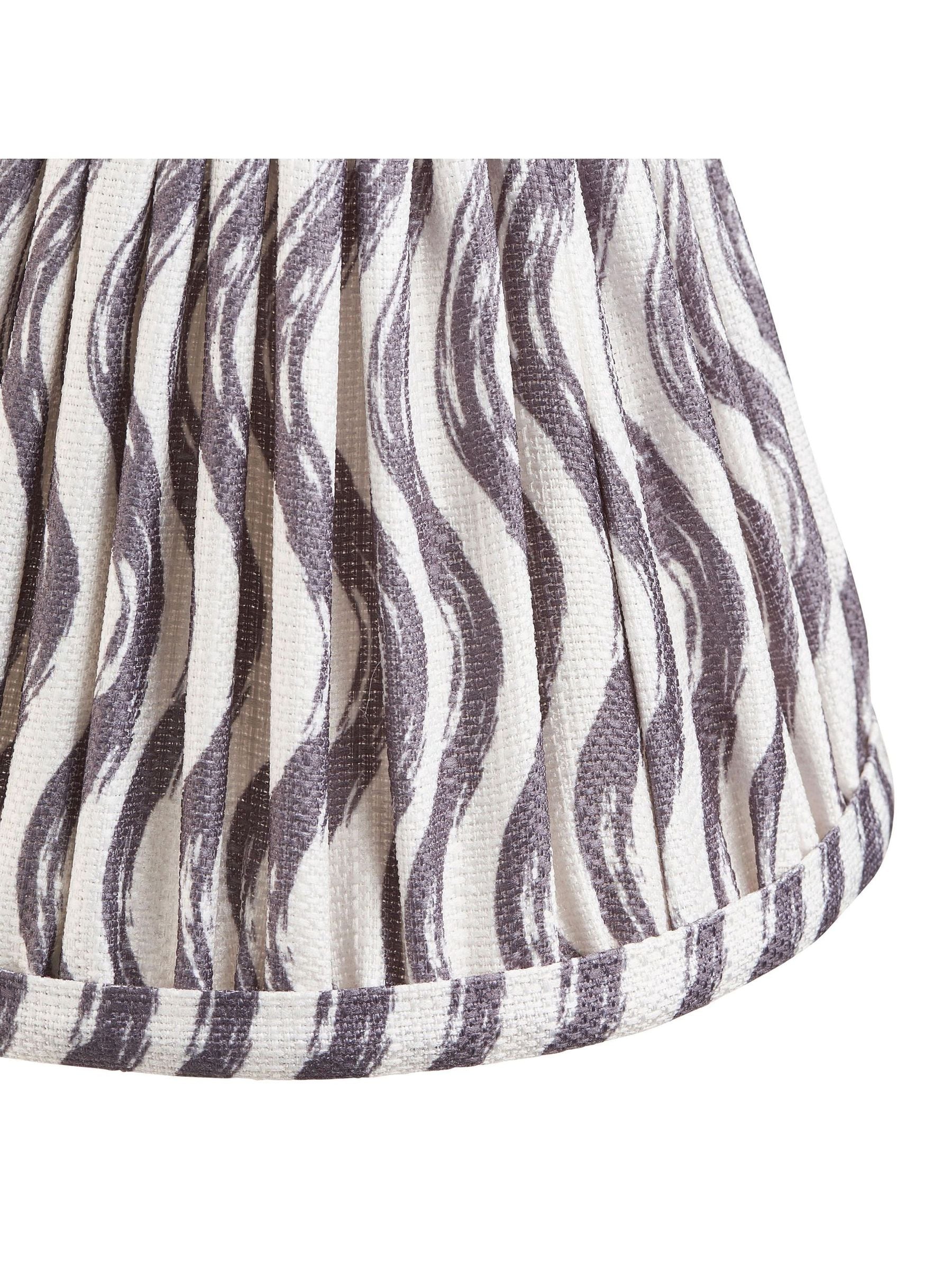 Gallery Home pearl grey ripple printed fabric shade 16cm - British product