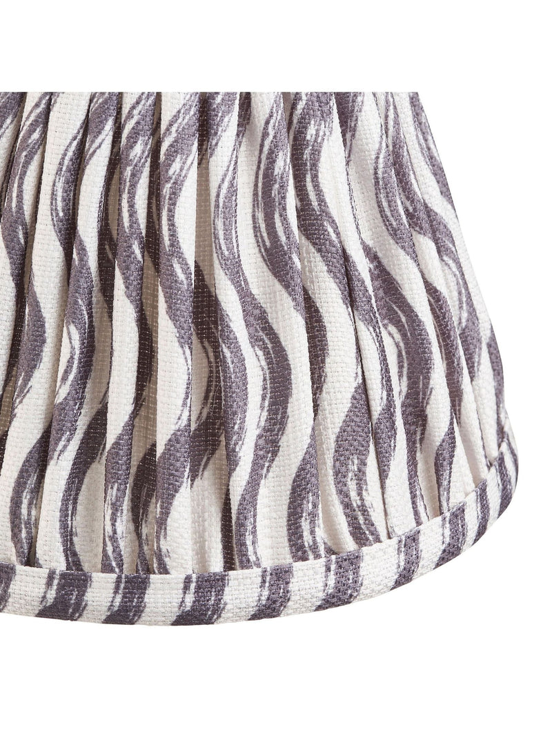 Gallery Home pearl grey ripple printed fabric shade 16cm - British product