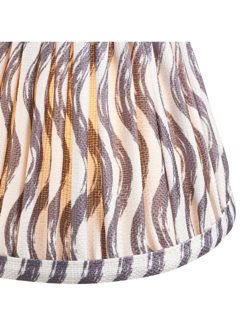 Gallery Home pearl grey ripple printed fabric shade 16cm - British product