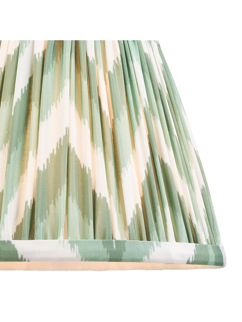 Gallery Home Cotswold green zigzag printed fabric shade 20cm - British product