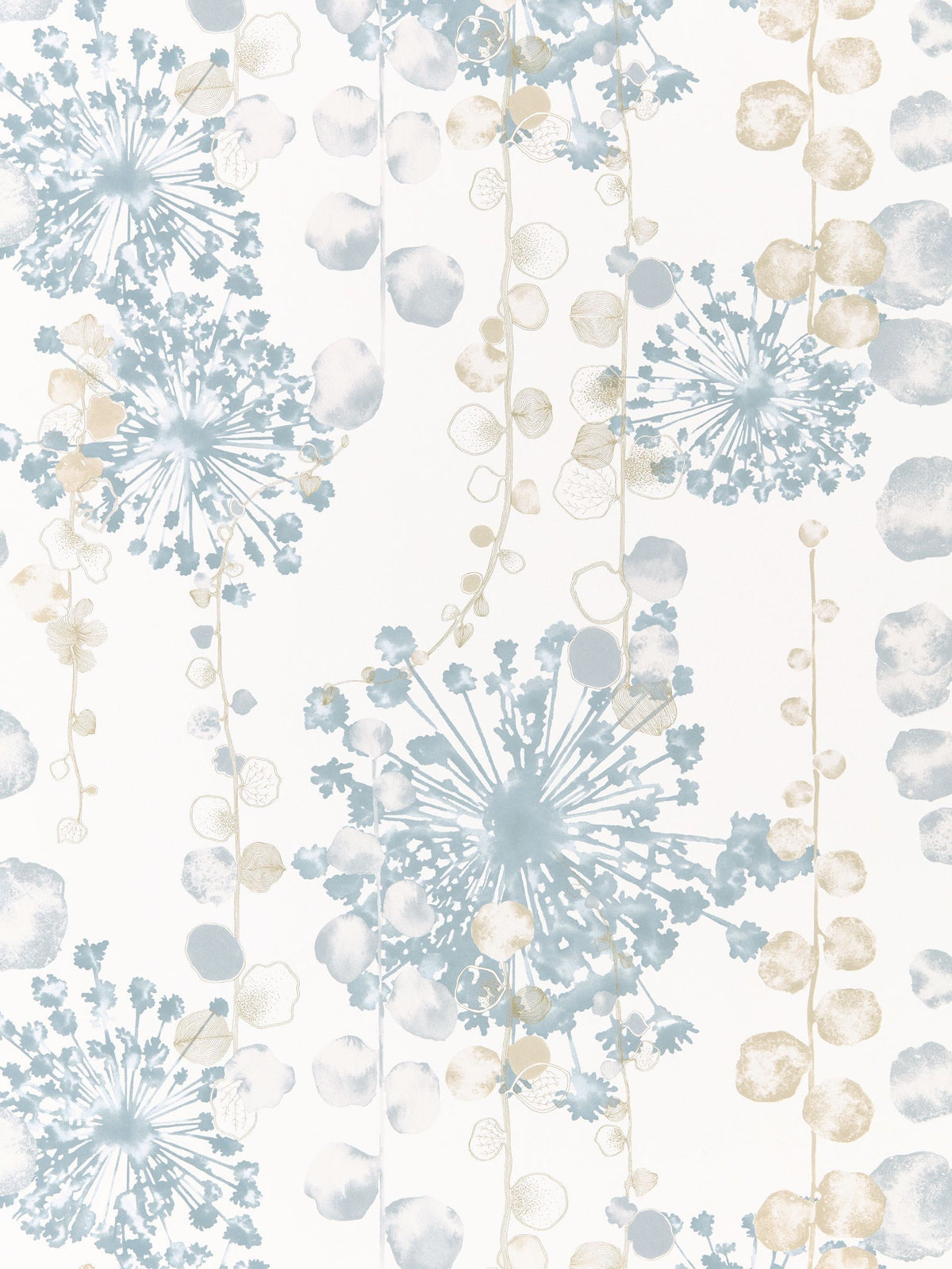 Harlequin Blue Moku wide width wallpaper 10m (British brand)