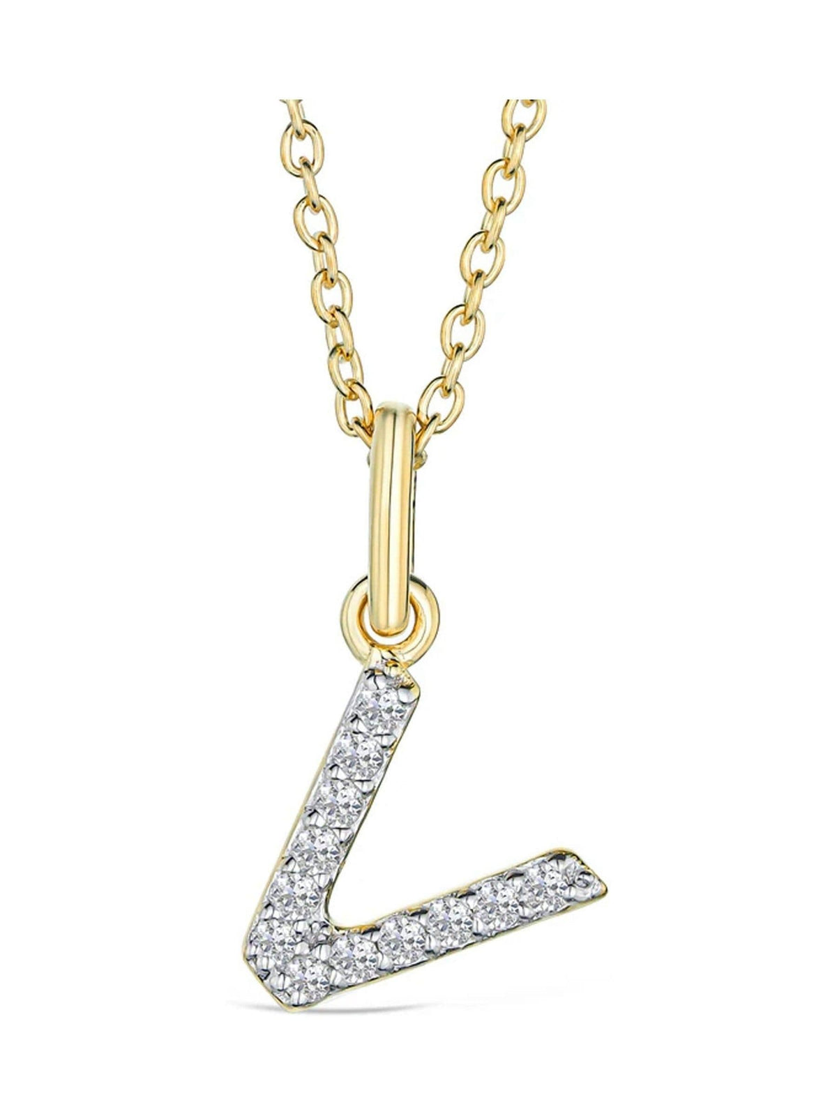 The Diamond Store lab diamond initial pendant 0.10ct, UK version