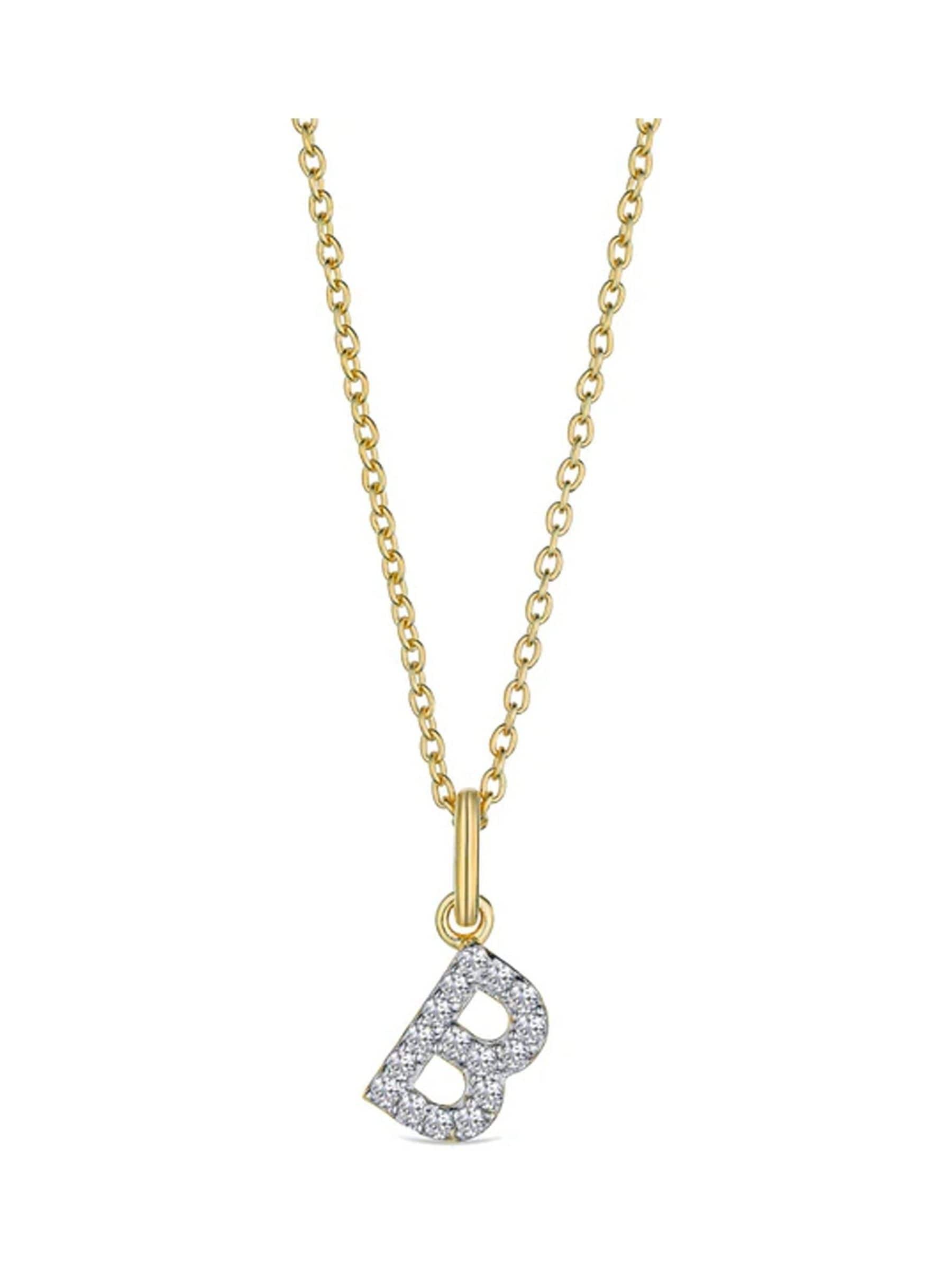 The Diamond Store lab diamond initial necklace 0.10ct (British brand)