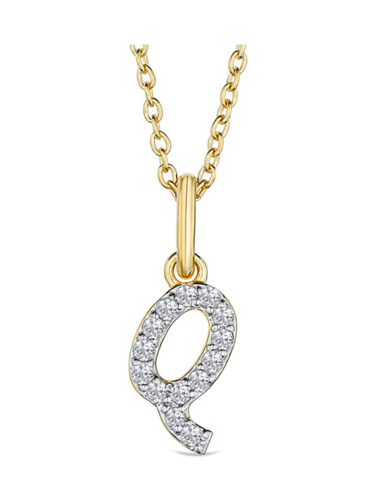 The Diamond Store 0.10ct lab diamond initial necklace (British brand)