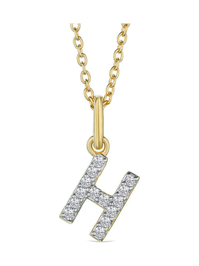 Next The Diamond Store Initial 0.10ct Lab Diamond Necklace 18K Gold Vermeil- Buy online at McGrocer