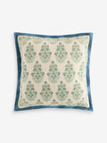 Nina Campbell blue block print cushion 45cm, UK version