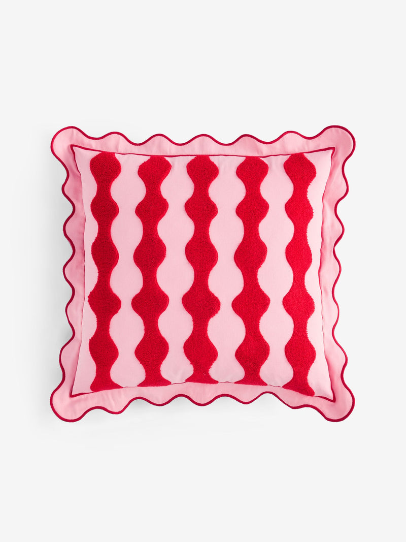 Eleanor Bowmer cushion squiggle scallop 45cm (British brand)