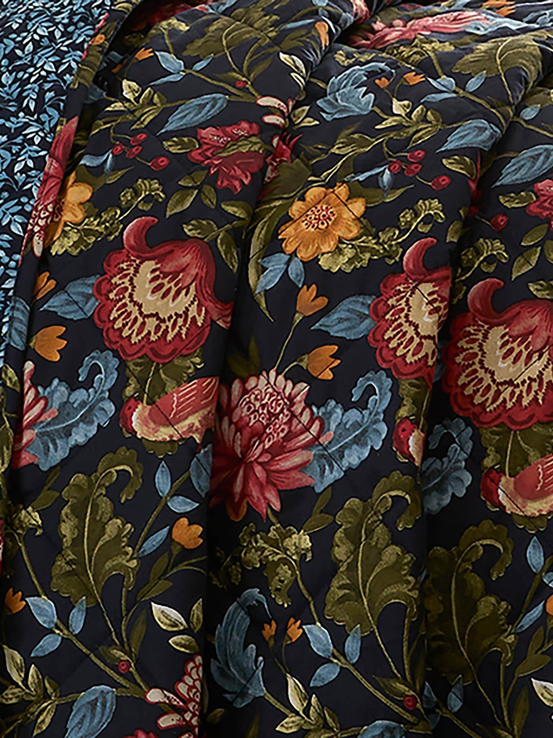 Dreams & Drapes navy bejewelled quilted bedspread - British product