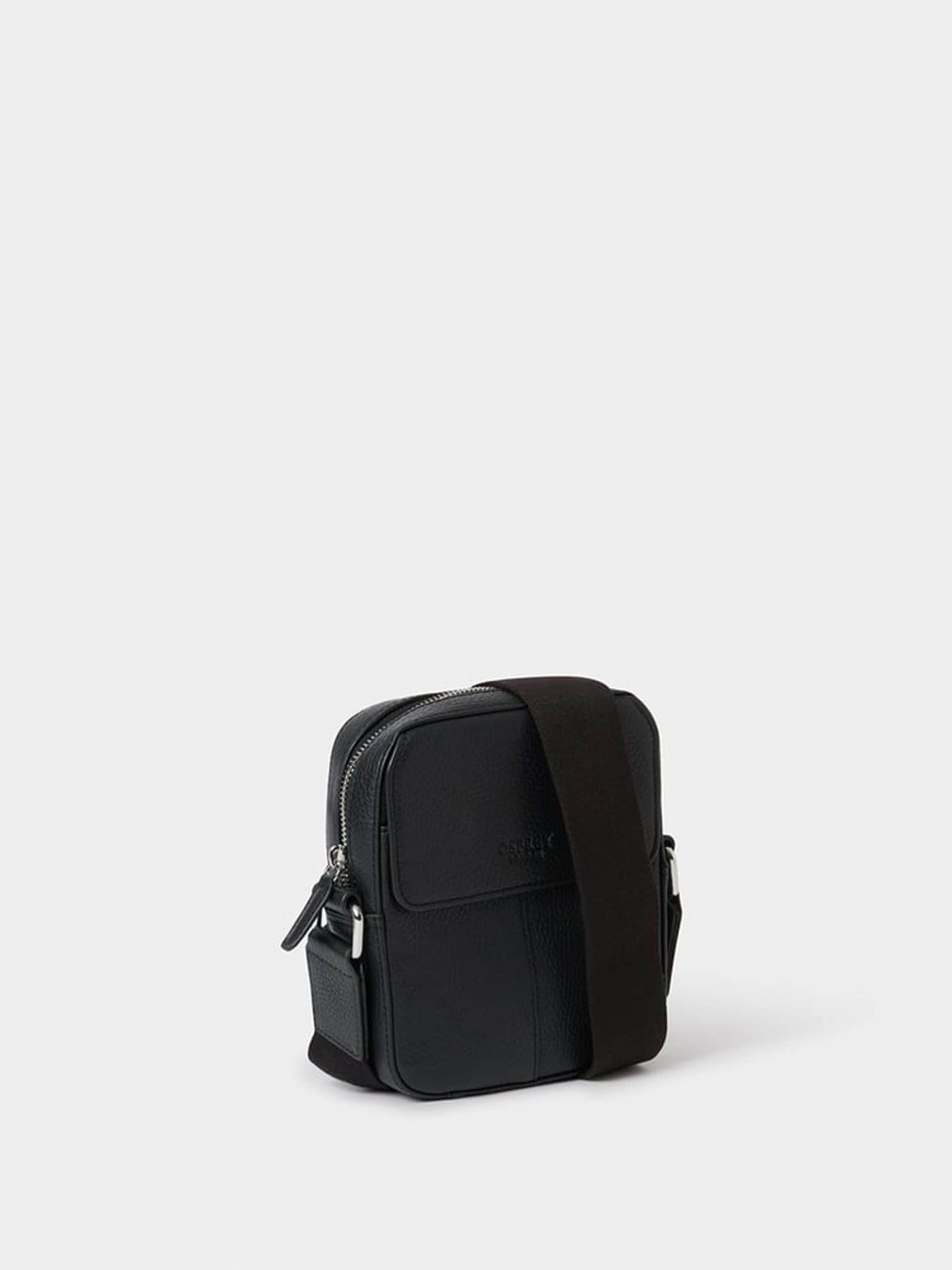 Osprey London Black The Jacob Leather Phone Bag