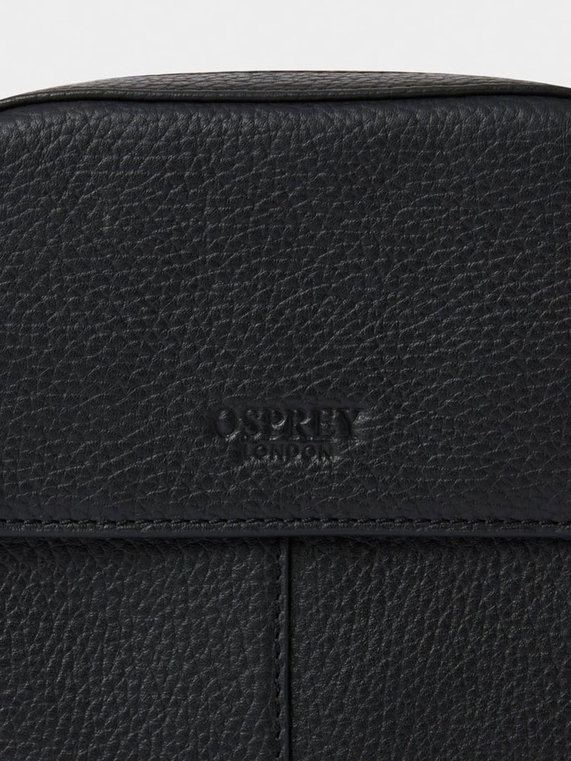 Osprey London Black The Jacob Leather Phone Bag