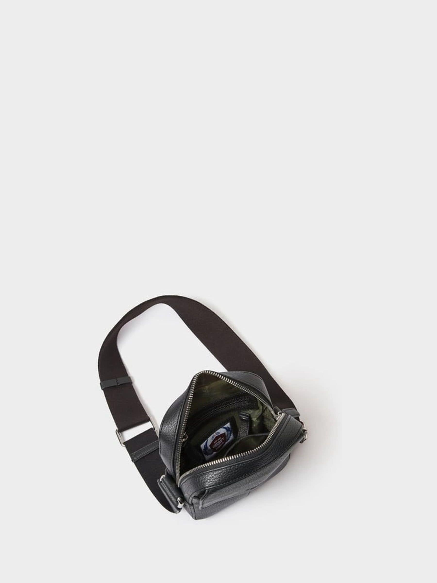 Osprey London Black The Jacob Leather Phone Bag