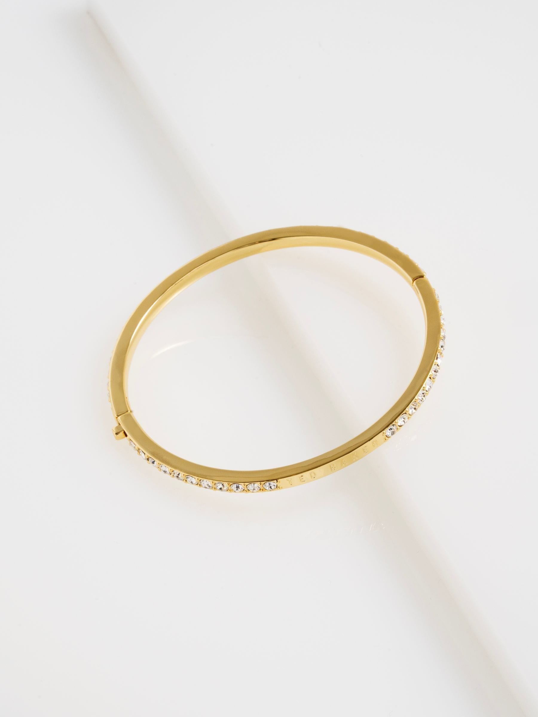 Ted Baker gull krystall bangle armbånd 6cm (Britisk merke)