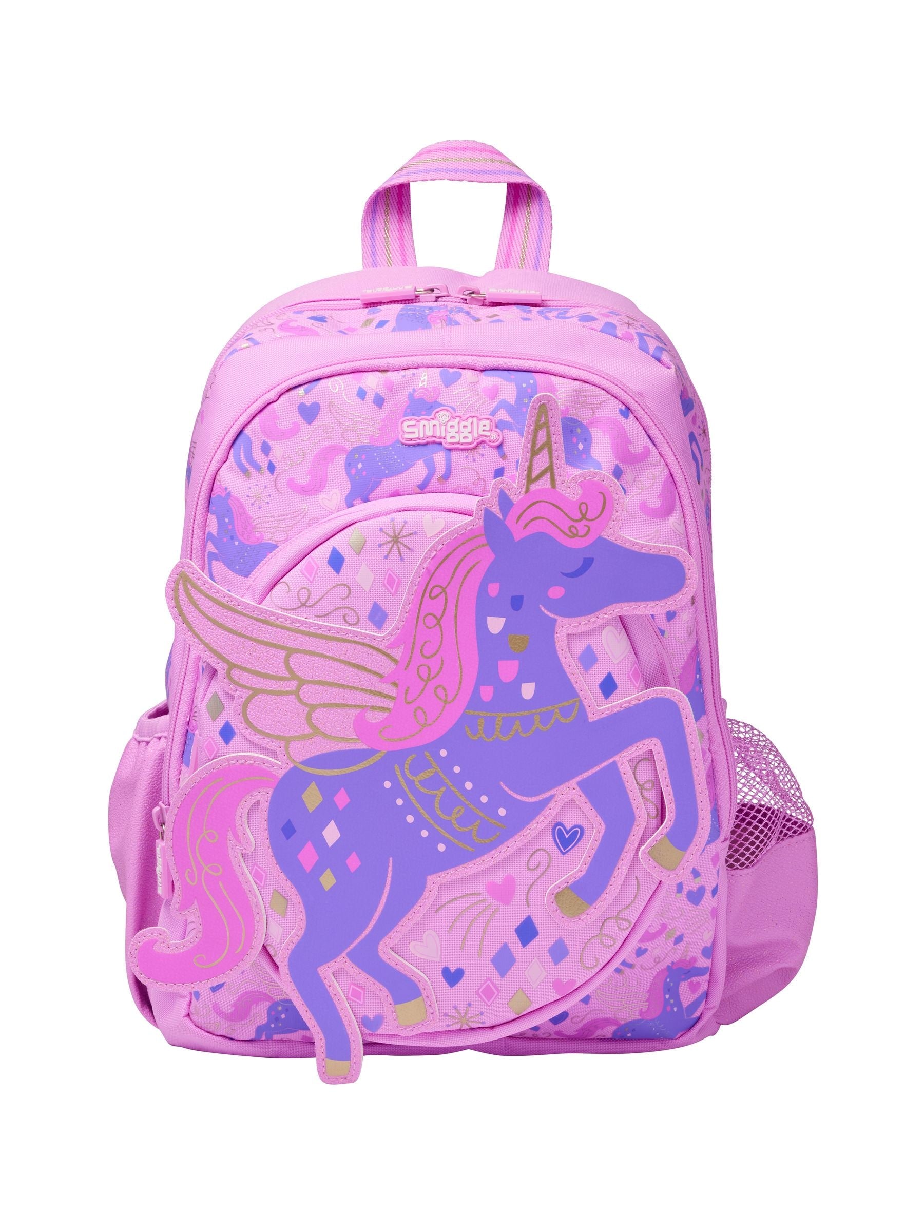Smiggle Pink Adventurous Junior Character Backpack