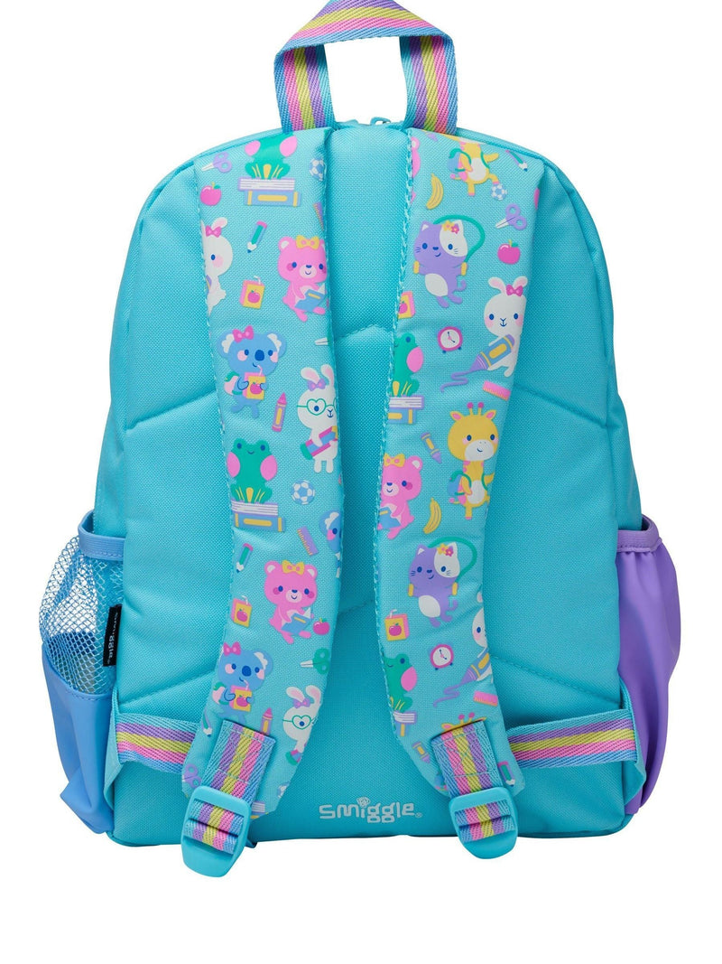 Smiggle Blue Ready Set Go junior character backpack, UK version