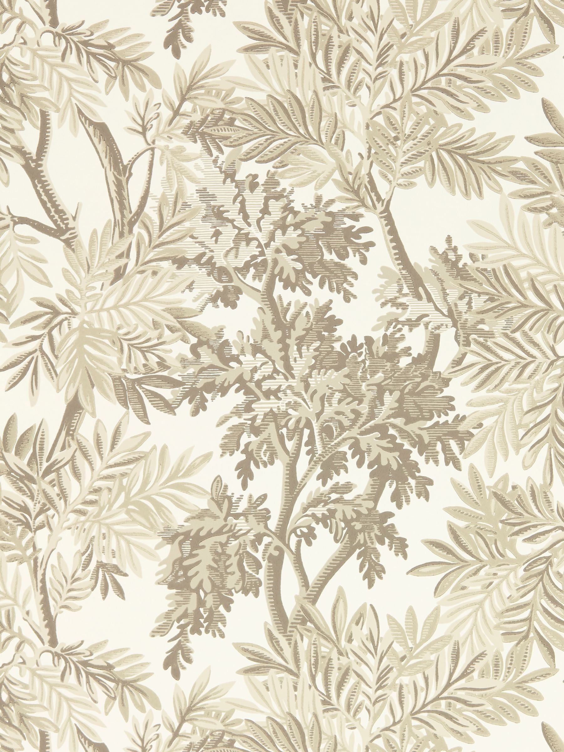 Sanderson wallpaper sample Natural Tapestry Trees A4, imported from the UK