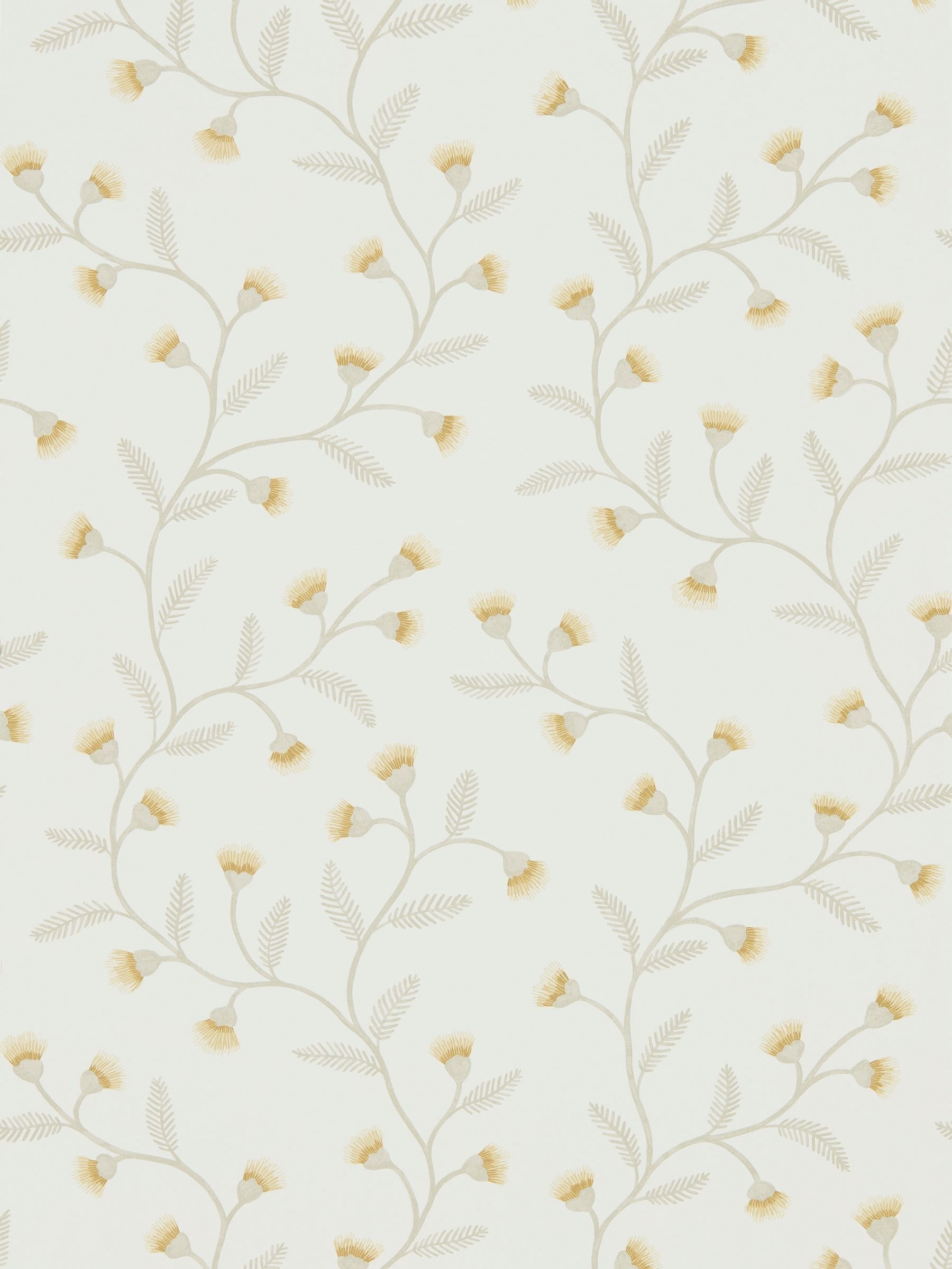 Sanderson Yellow Everly A4 wallpaper sample (British brand)