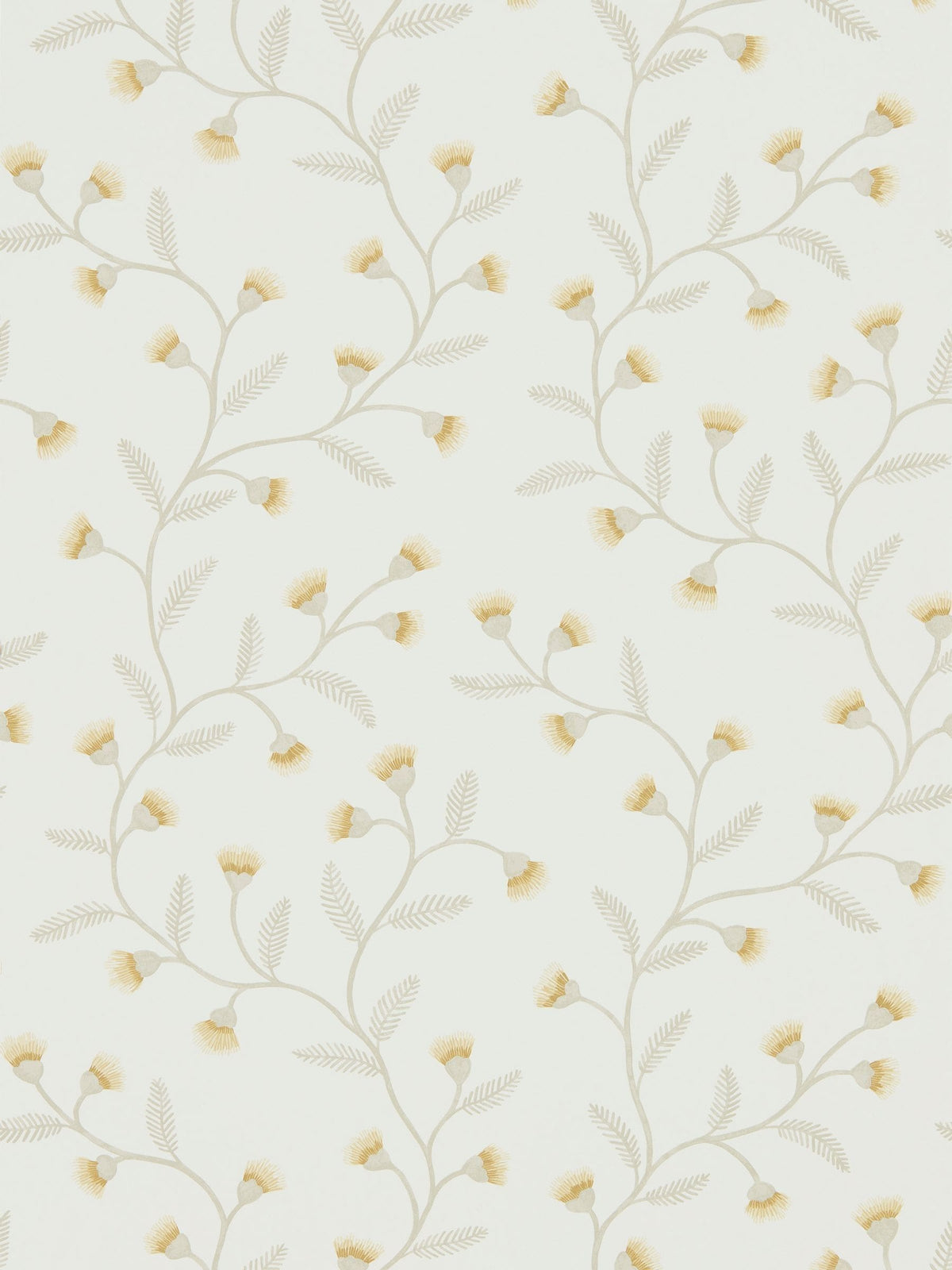 Sanderson Yellow Everly A4 wallpaper sample (British brand)