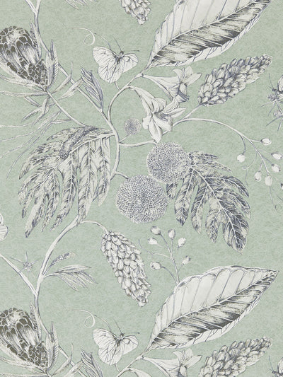 Next Harlequin Green Amborella Wide Width Wallpaper Sample A4- Buy online at McGrocer