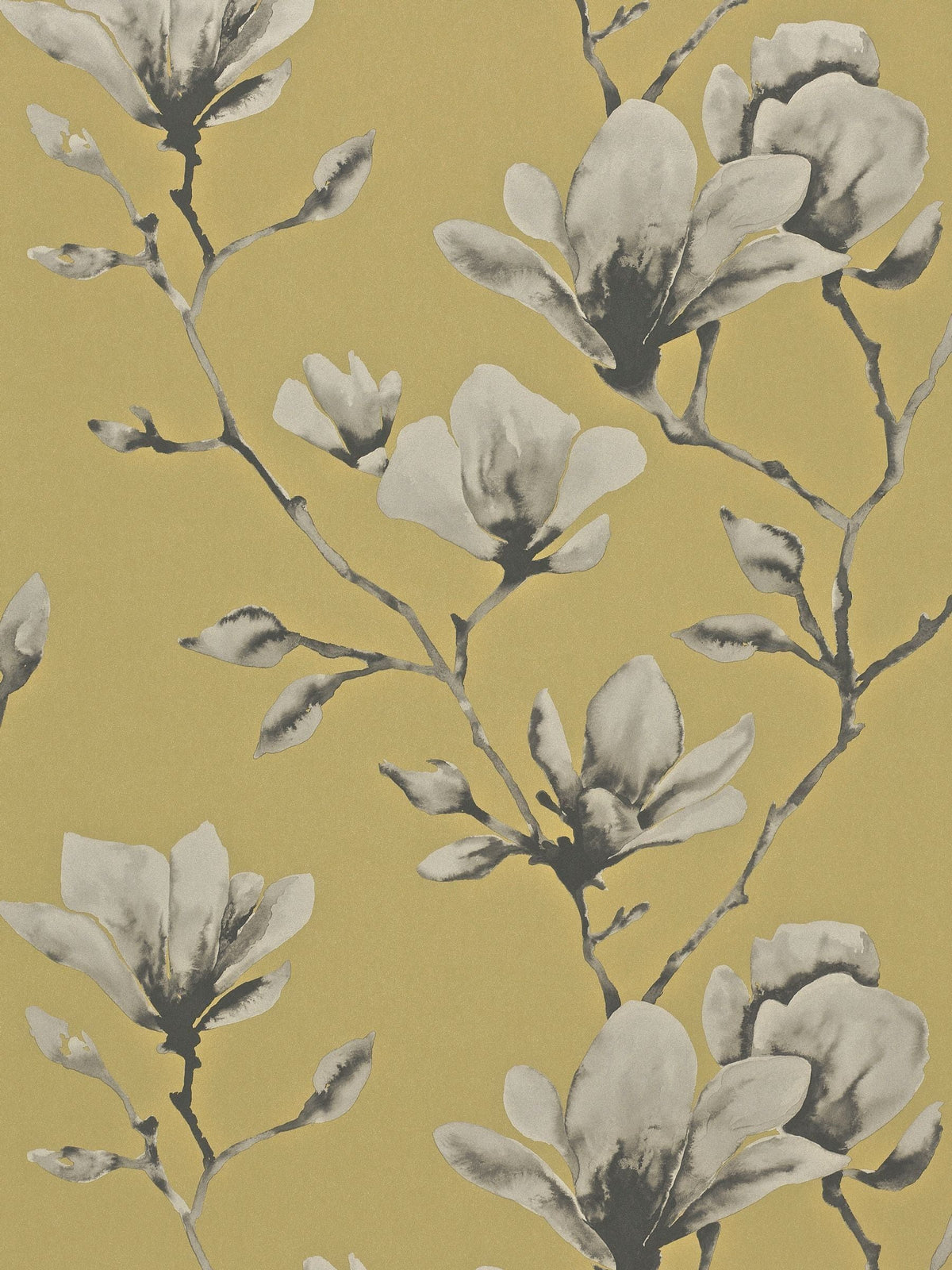 Harlequin Yellow Lotus wallpaper sample - British product