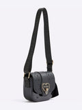 River Island black girls monogram heartlock bag, imported from the UK