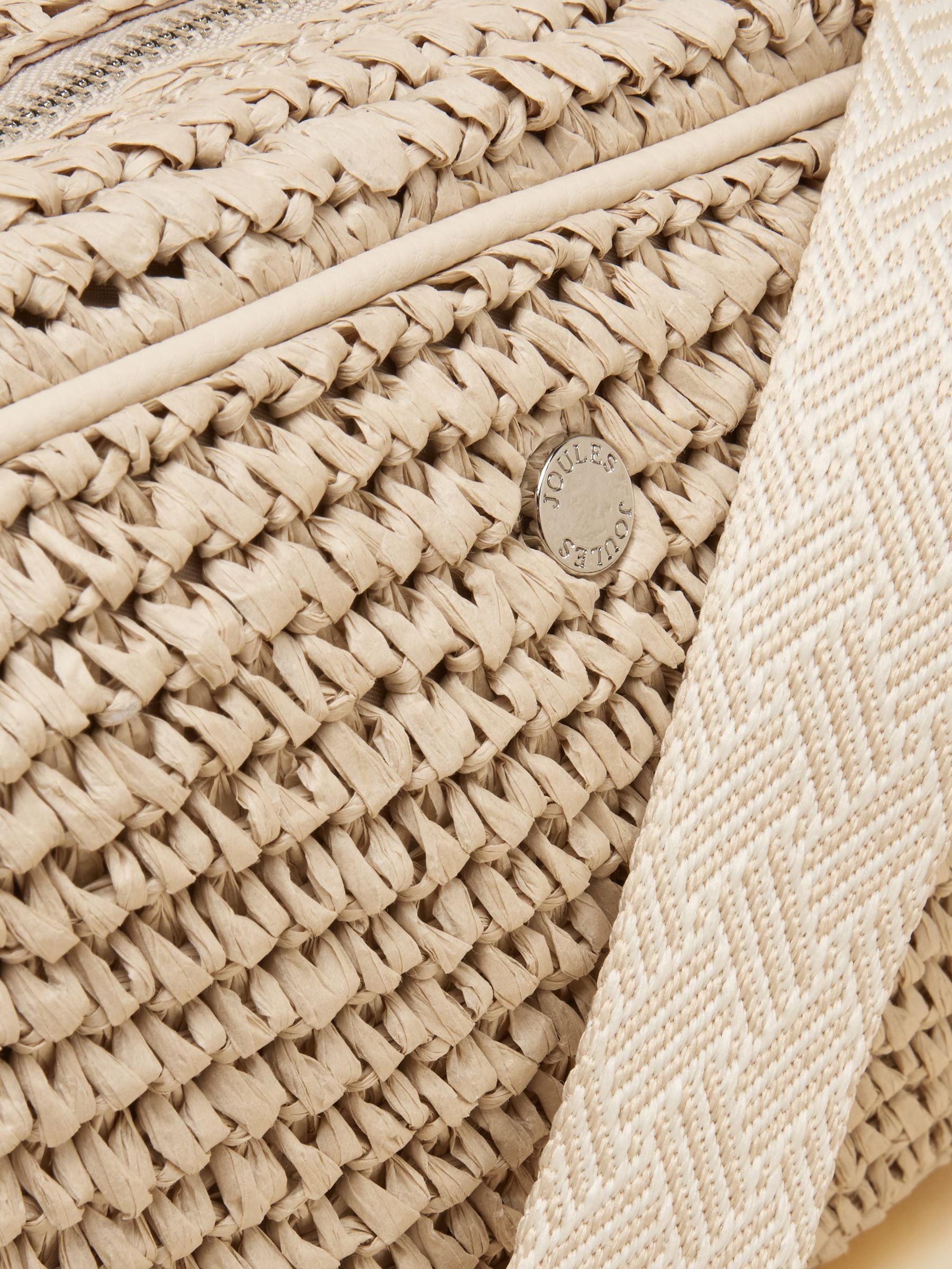 Joules Trent cross body bag cream straw effect, UK version