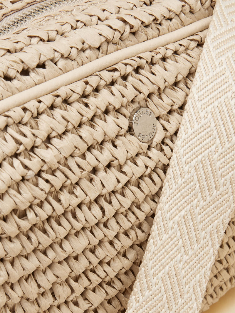 Joules Trent cross body bag cream straw effect, UK version