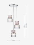 Dar Lighting Auberta cluster pendant light 30cm diameter, imported from the UK